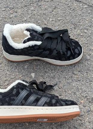 Кеди чорні з хутром прошиті