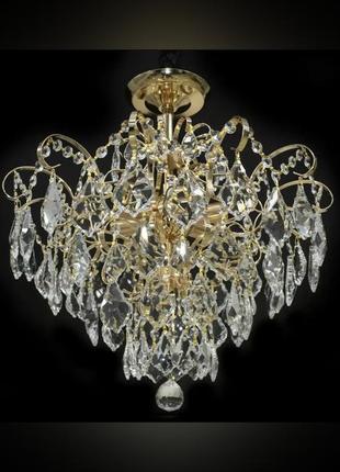 Кришталева люстра на 6 ламп, хрустальна люстра