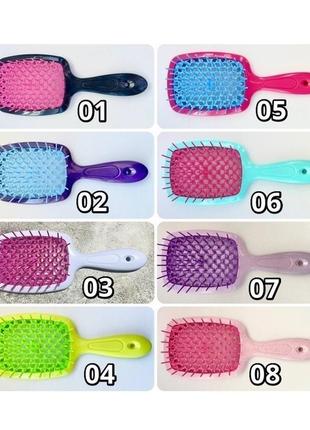 Зубцы силикон щетка расческа массажная для волос superbrush probeauty