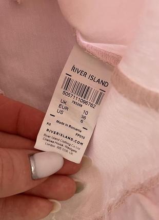 Ніжна блуза з об'ємними рукавами рожева river island розмір 105 фото