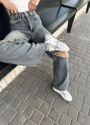 Стильні якісні джинси жіночі баггі baggy котон2 фото