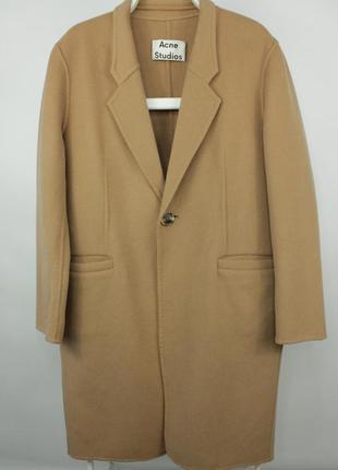 Шикарне люкс пальто acne studios charles cashmere/wool camel coat