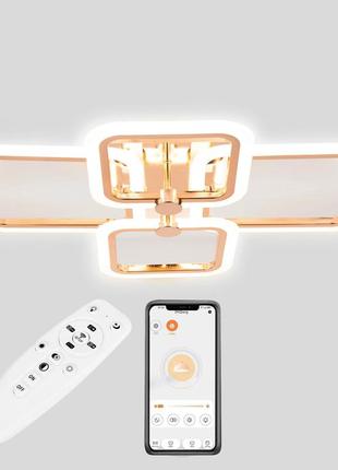 Стельова led люстра, світлодіодний світильник sunlight золото 5667/2+2