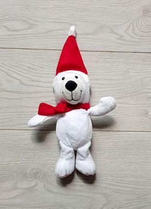 Дитячі новорічні м'які іграшки — 3 шт.: ведмідь + ведмедиця + олень