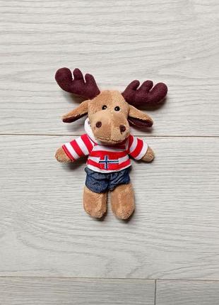 Дитячі новорічні м'які іграшки — 3 шт.: ведмідь + ведмедиця + олень