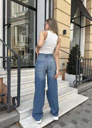 Стильні якісні джинси жіночі баггі baggy котон10 фото