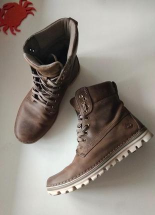 38,5р. кожаные лёгкие ботинки timberland