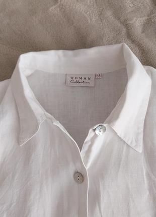 Туніка льон,довга блузка безрукавка2 фото