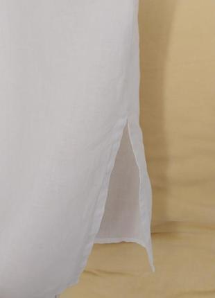 Туніка льон,довга блузка безрукавка3 фото