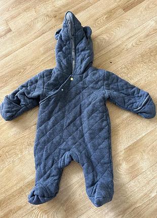 Теплый комбинезон на 0-3 месяца