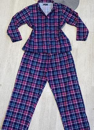 Байкова трикотажна піжама великий розмір