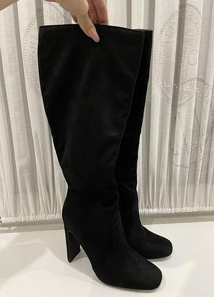 Черные замшевые сапоги truffle collection