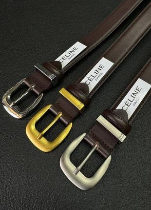Жіночий ремінь  #celine з натуральної шкіри