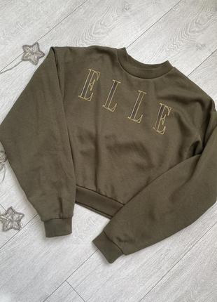 Женский свитшот оливкового цвета размер м