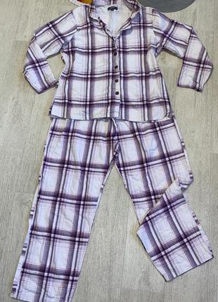 Байкова трикотажна піжама великий розмір