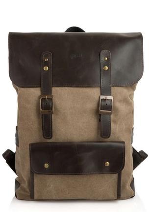 Рюкзак для ноутбука мікс парусину+шкіра rcs-9001-4lx бренду tarwa2 фото