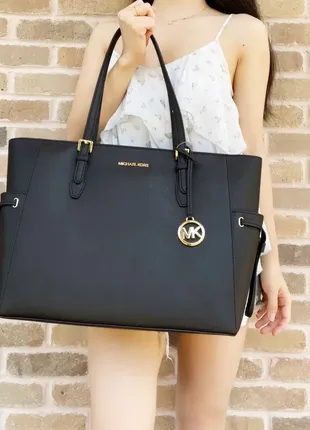 Шкіряна сумка michael kors jilly lg black оригінал корс