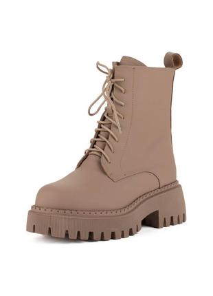 Жіночі зимові черевики з екошкіри