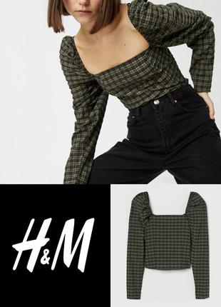 Красивый стильный топ блуза h&m этикетка