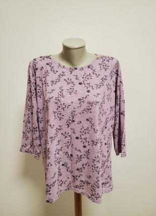 Гарна брендова трикотажна блузка піжама з котоном