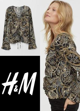 Гарна стильна блуза топ із довгим рукавом h&m етикетка
