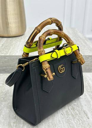 Обмежена кіл-ть❗сумка в стилі gucci diana з бамбуковими ручками шкіряна