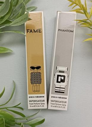 ❤️‍🔥 набор парфюм 10 мл 2шт в стиле ✨ fame i phantom✨ женский и мужской парфюм ✨ paco rabanne ✨ упаковка аристократичная фантом