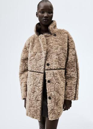 Дубленка пальто куртка h&m тренд