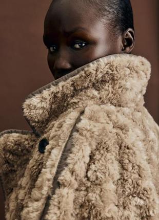 Дубленка пальто куртка h&m тренд3 фото