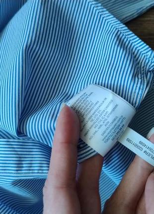 Стильна сорочка блакитна у смужку polo ralph lauren7 фото