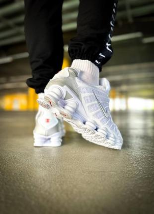 Мужские кроссовки nike shox tl "white"6 фото