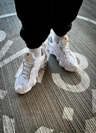 Мужские кроссовки nike shox tl "white"7 фото