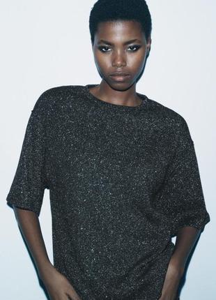 Zara кофта с блестящей нитью