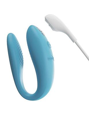 Смарт-вибратор для пар we-vibe sync go turquoise, 7,7х3 см. 6