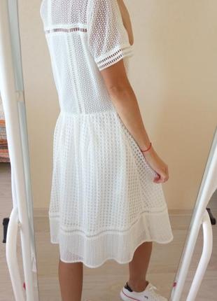 Белое кружевное платье от michael kors5 фото
