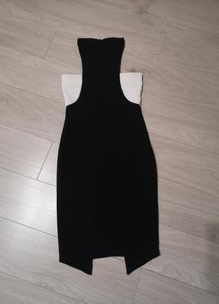 Стильно длинное платье миди, офисное платье, нарядное платье, платье по фигуре, чёрное платье zara4 фото