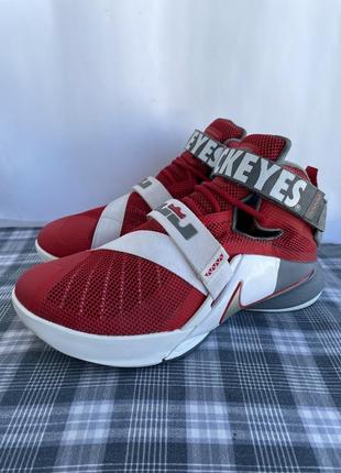 Мужские баскетбольные кроссовки для баскетбола nike lebron soldier ix 9 premium ohio state buckeyes glff42