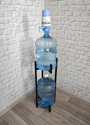 Подставка (стойка) для бутылей воды  "орион", в. 780 мм  loft черный2 фото