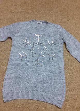 Свитер новогодний с снежинкой м
