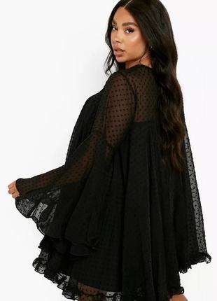 Оригинальное шифоновое черное платье booboo3 фото