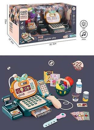 Касовий апарат qy 0081 a (12) підсвічування, звук, мікрофон, калькулятор, 22 аксесуари, в коробці