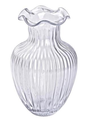 Стеклянная ваза, декоративная фигурка 24,5 см, прозрачная