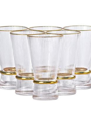 Набор из 6 стаканов, 400 мл, для лимонада, воды, сока и коктейлей