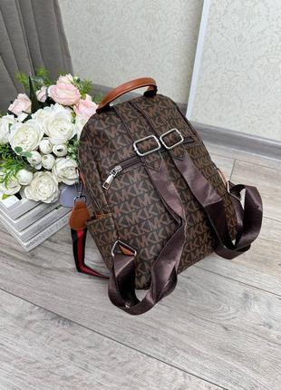 Женский шикарный и качественный рюкзак для девочек коричневый5 фото
