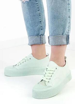 Женские кеды мятные, демисезонные!