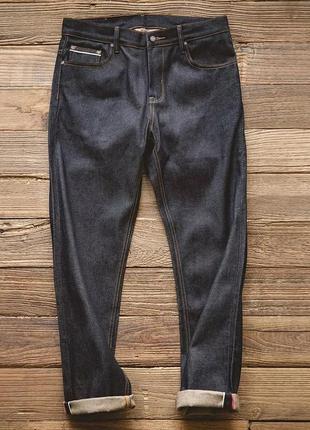Новые джинсы uncle fu сырой деним c фурнитурой ykk (selvedge raw denim).