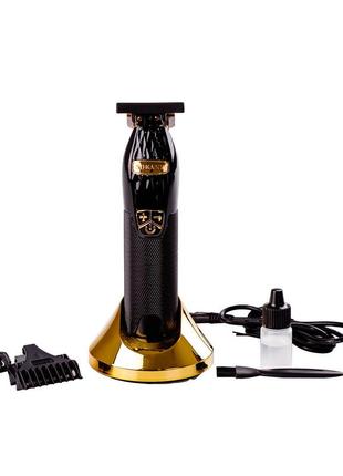 Машинка для стрижки волос аккумуляторная led дисплей, мощный триммер для стрижки sokany sk-lf-99723 фото