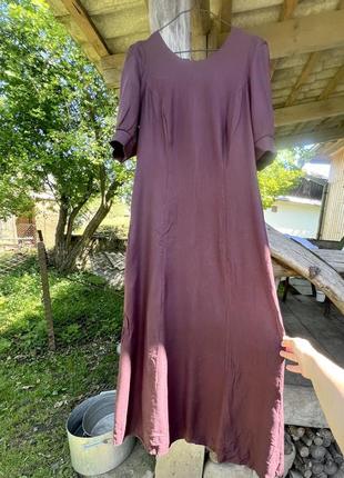 Плаття сукня довга кольору бордо вінтаж