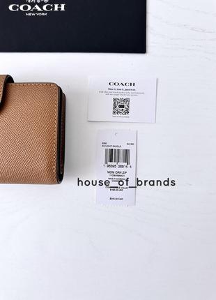 Coach medium corner zip wallet женский кожаный брендовый кошелек коуч коач оригинал портмоне на подарок жене на подарок девушке2 фото