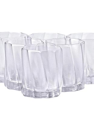 Набір із шести склянок об'ємом 300 мл для лимонаду, соку та коктейлів.